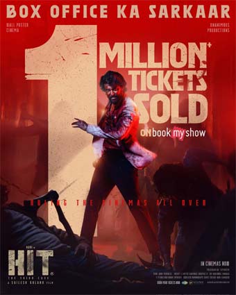 Hit 3 sold 1 million plus ticket on Bookmyshow