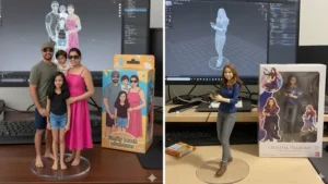 Google Gemini posted these pictures on X under the Nano Banana 3D figurines trend. (X/@GeminiApp)